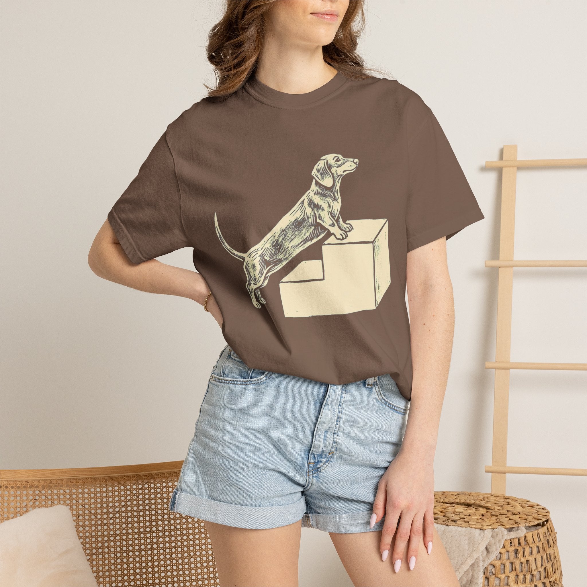 Dachshund Stair Struggle Dog T-Shirt