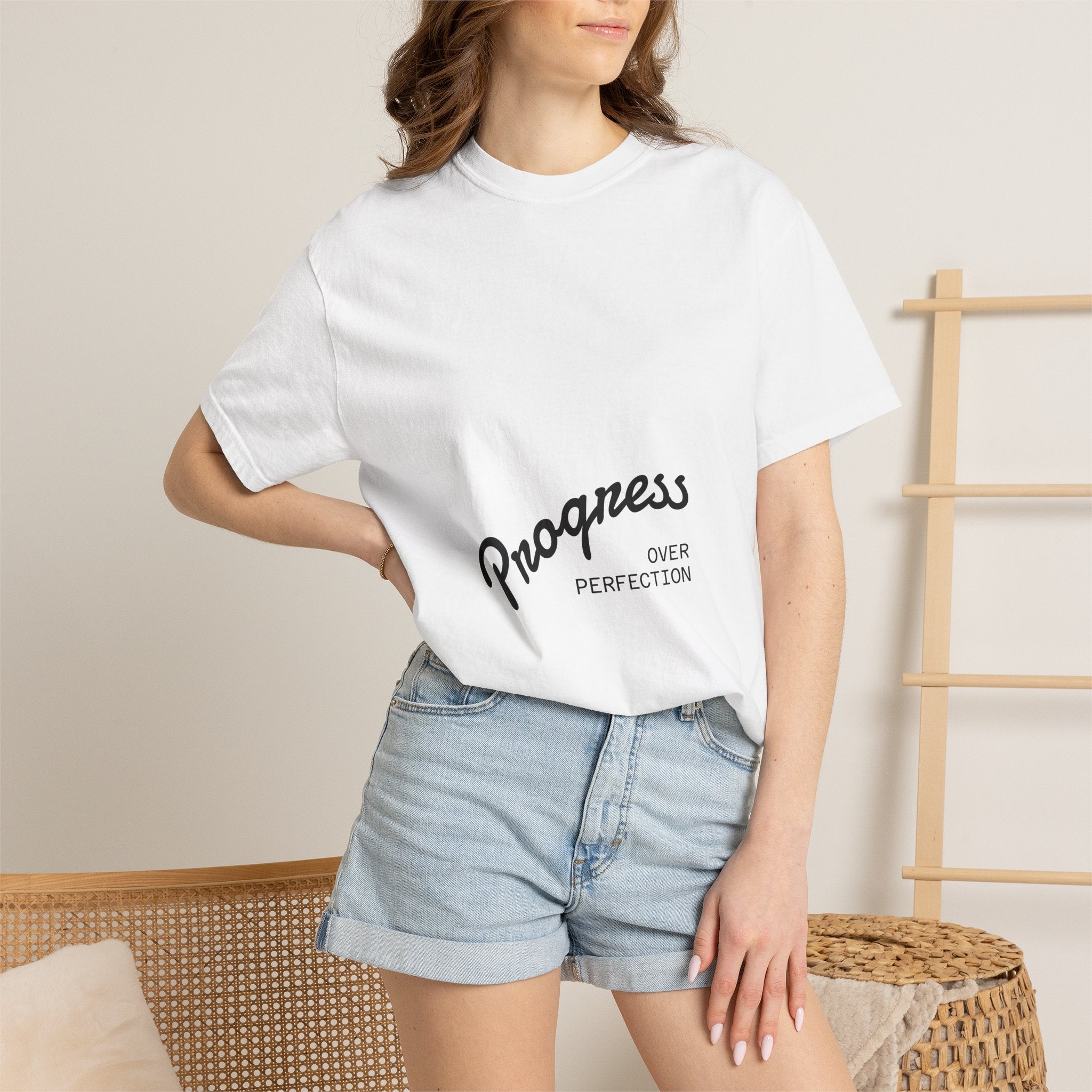 Progress Over Perfection T-Shirt — Motivational Graphic Tee