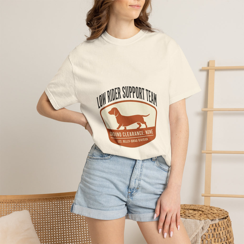 Dachshund Low Rider Badge Dog T-Shirt