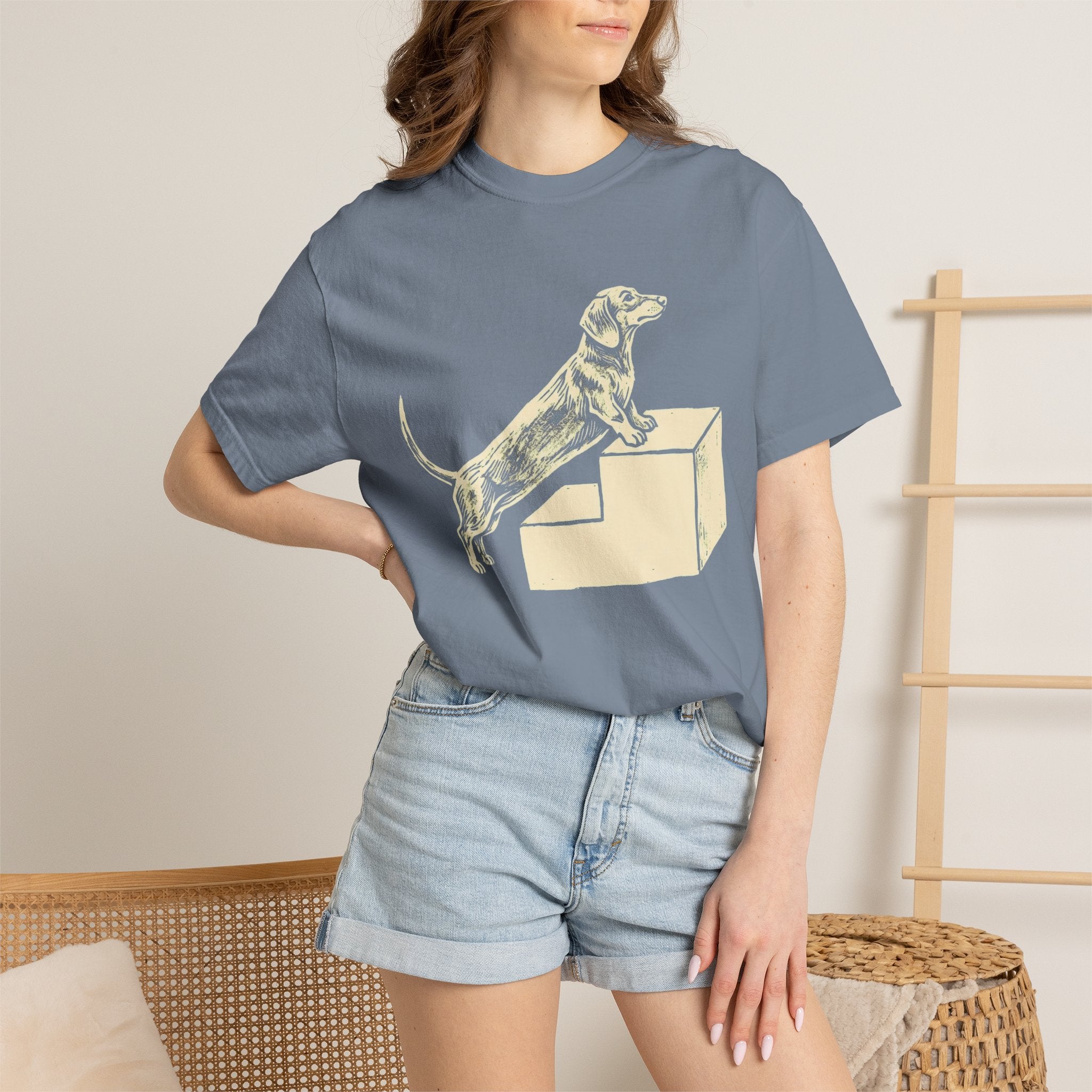 Dachshund Stair Struggle Dog T-Shirt