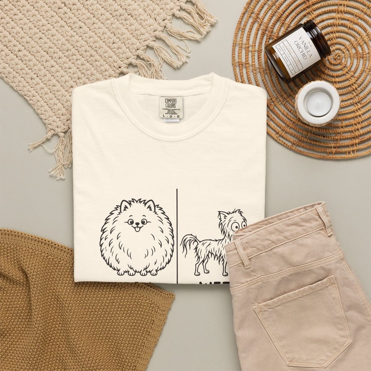 Pomeranian Dry Wet T-Shirt