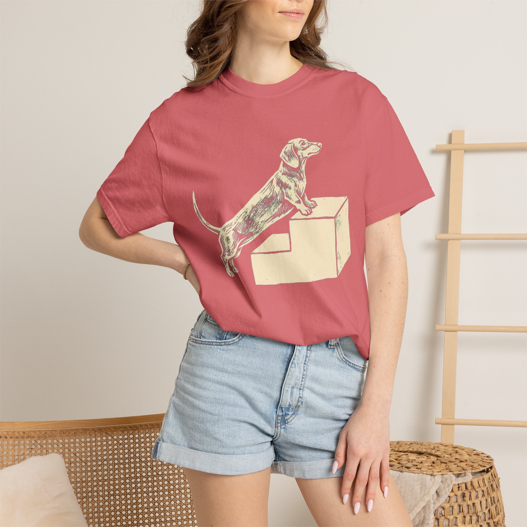 Dachshund Stair Struggle Dog T-Shirt