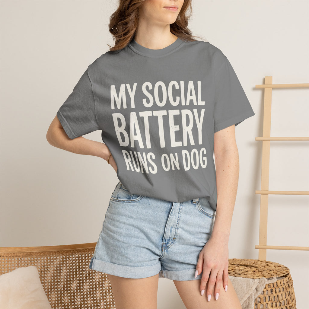My Social Battery Runs On Dog · Cream