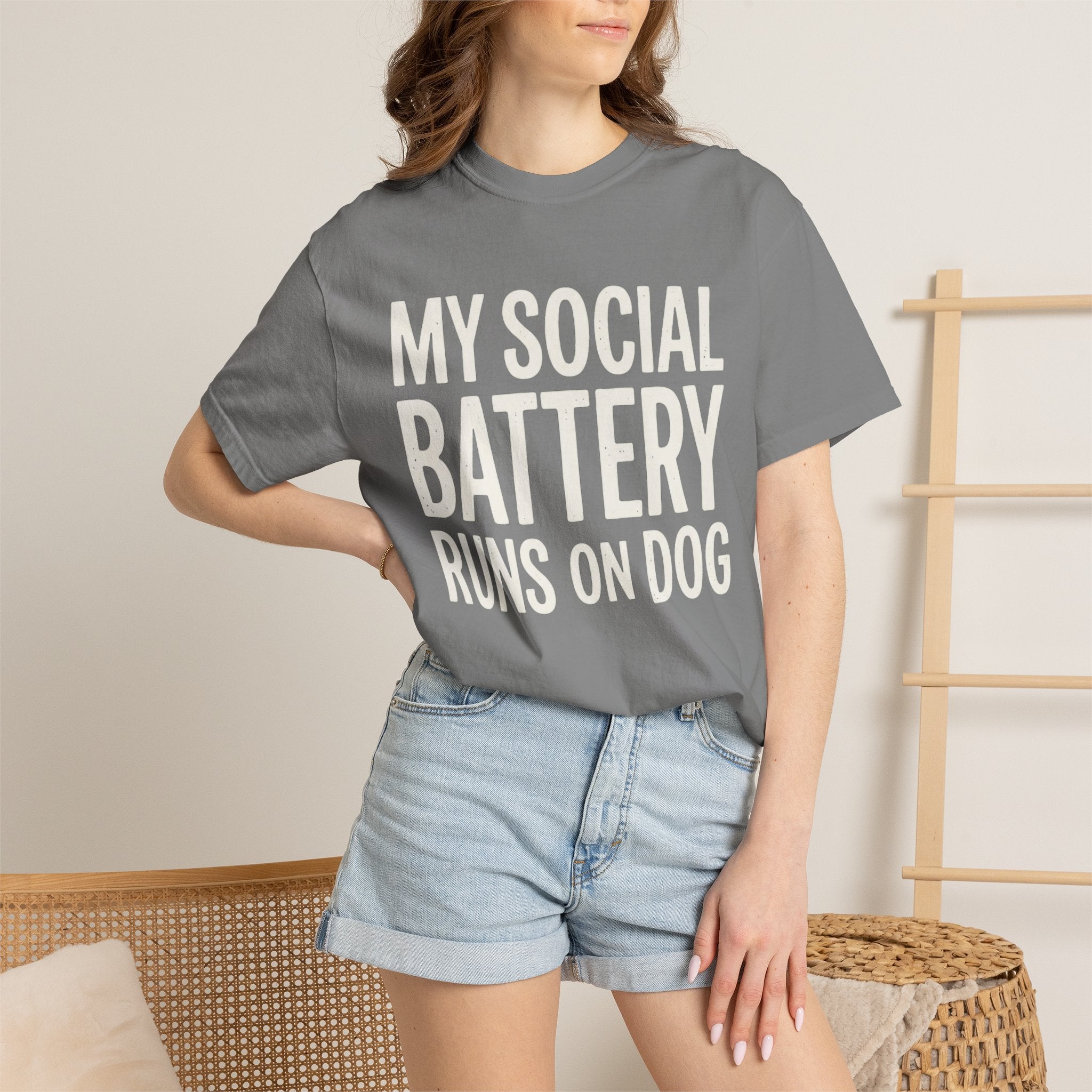 My Social Battery Runs On Dog · Cream