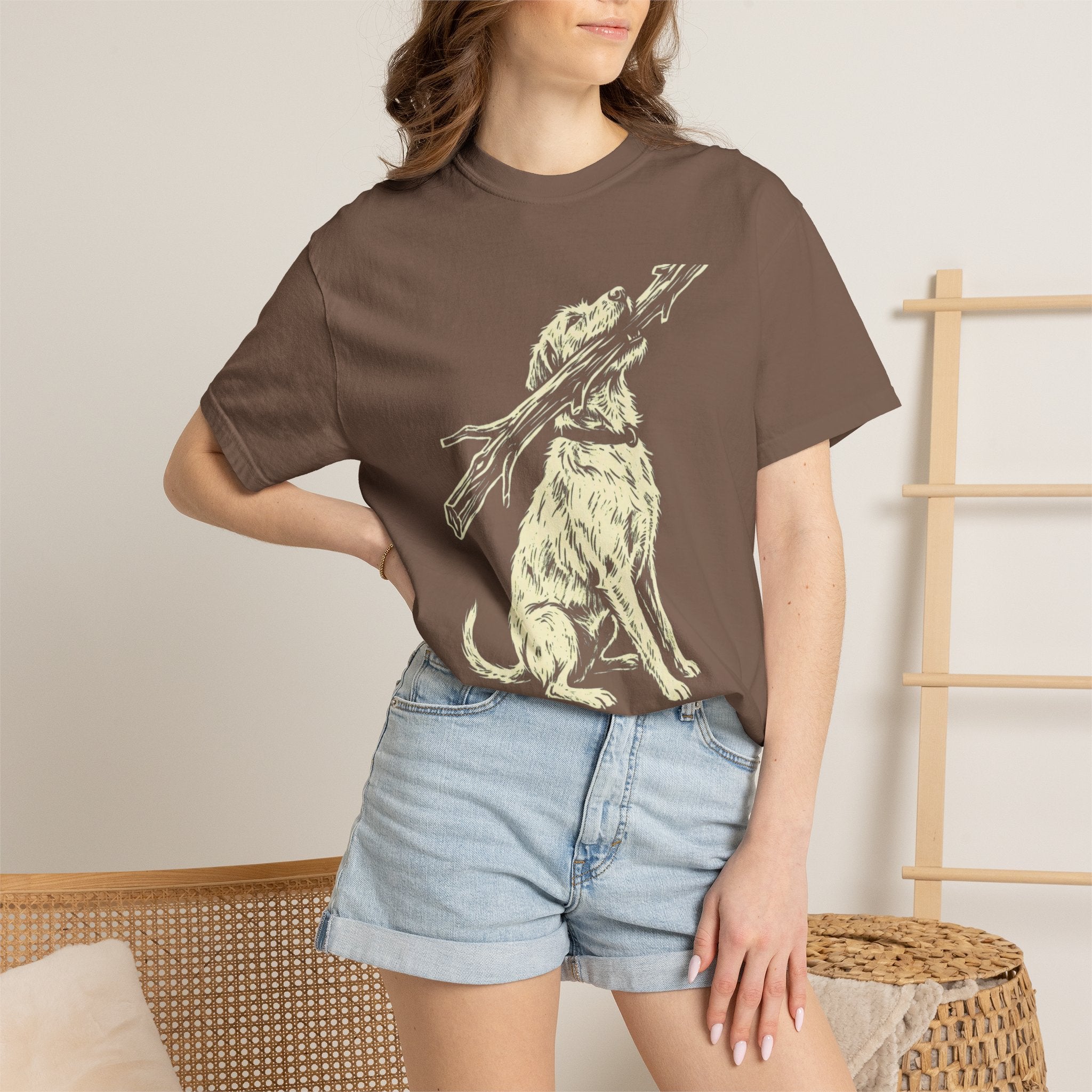 Giant Stick Single Ink Dog T-Shirt