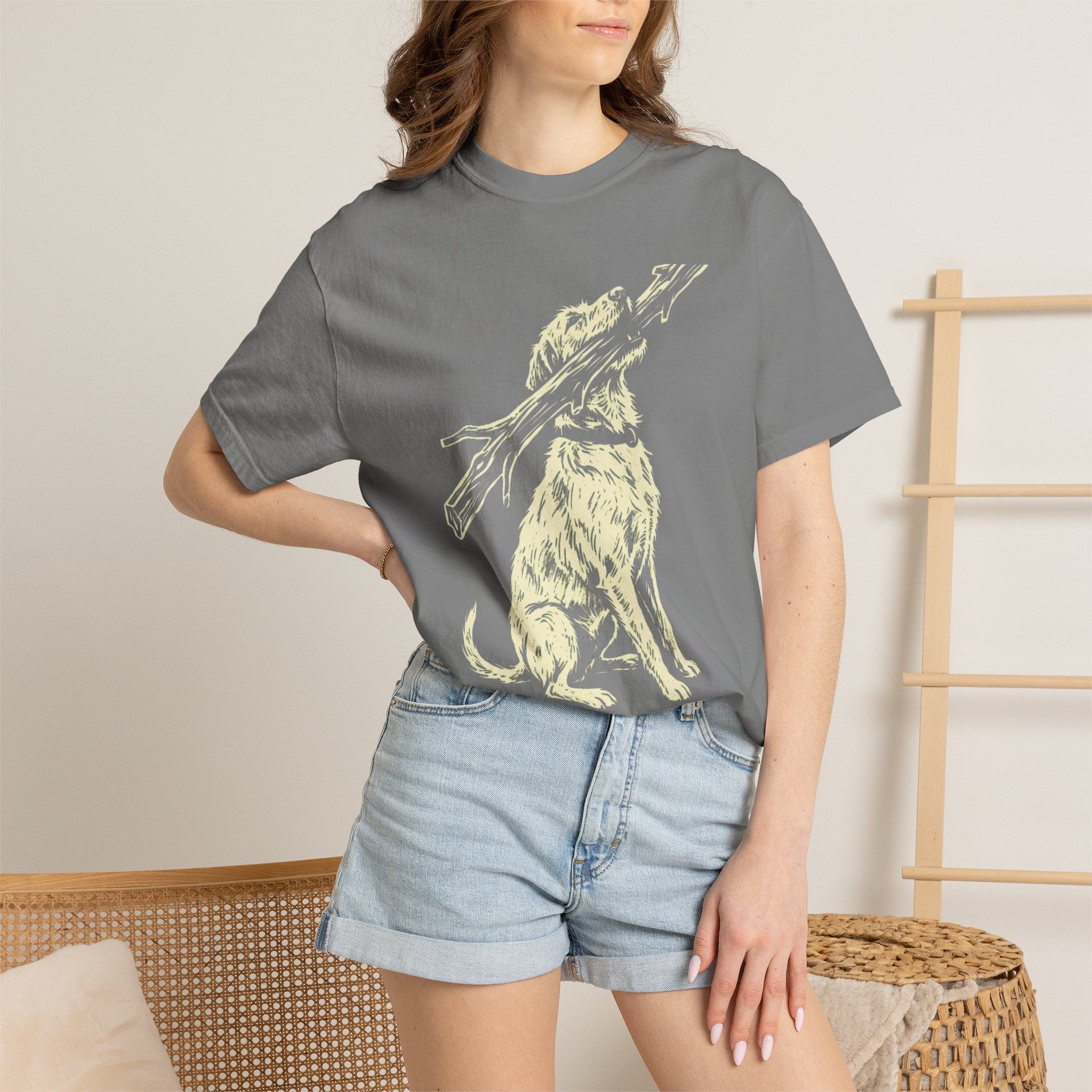 Giant Stick Single Ink Dog T-Shirt