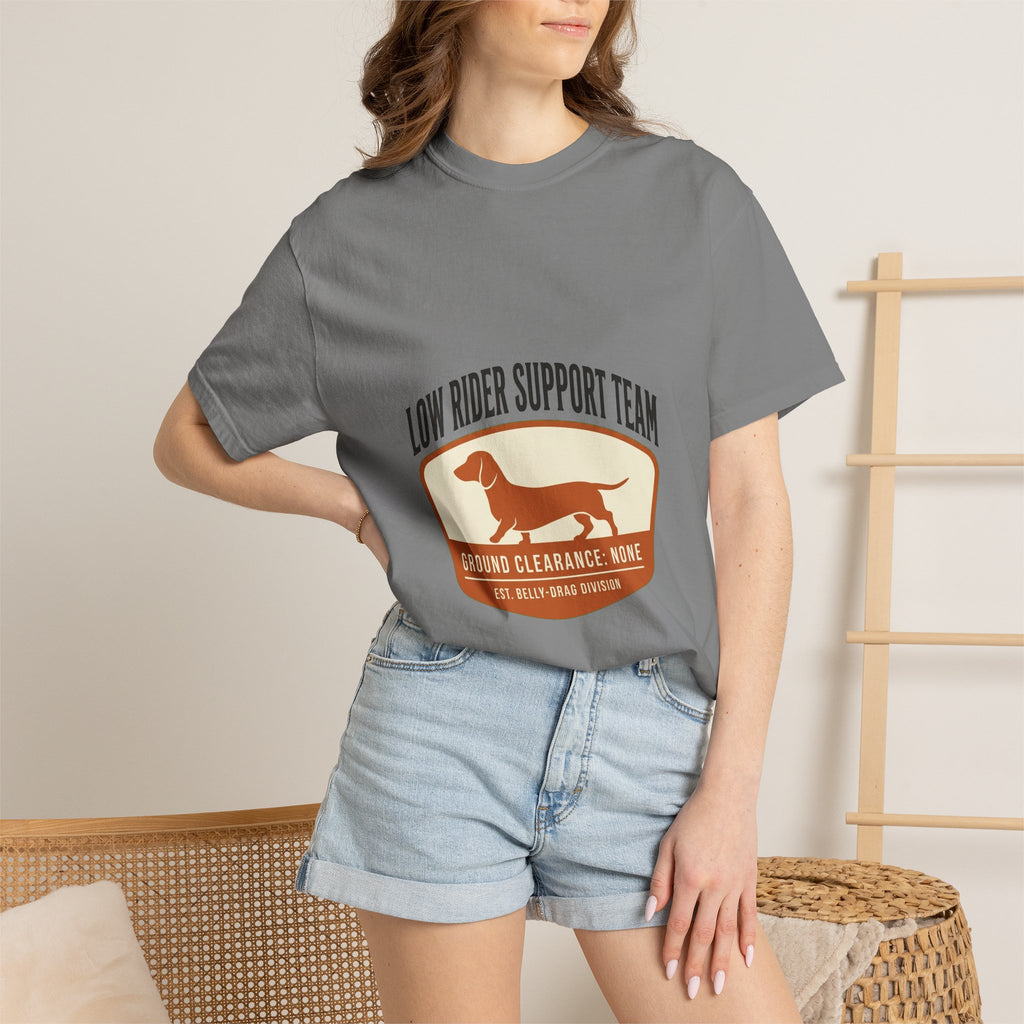 Dachshund Low Rider Badge Dog T-Shirt