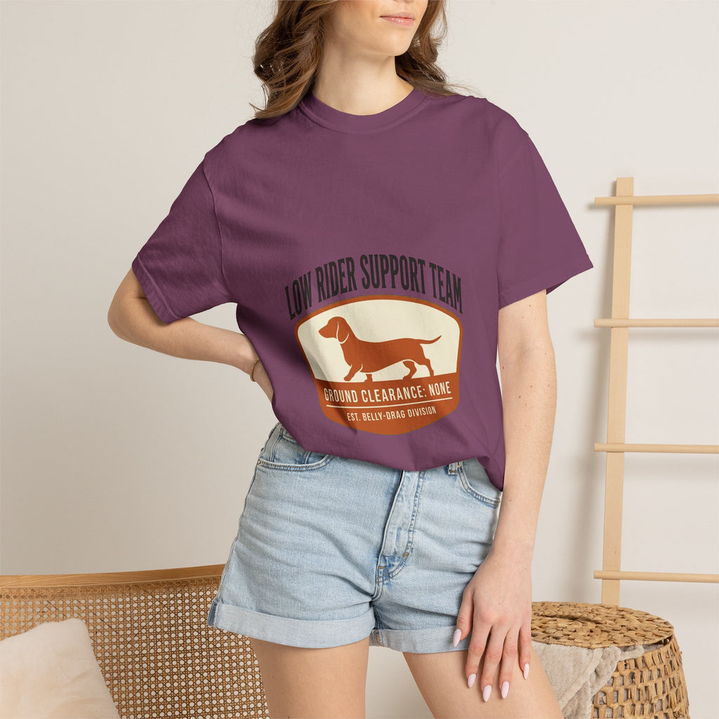 Dachshund Low Rider Badge Dog T-Shirt