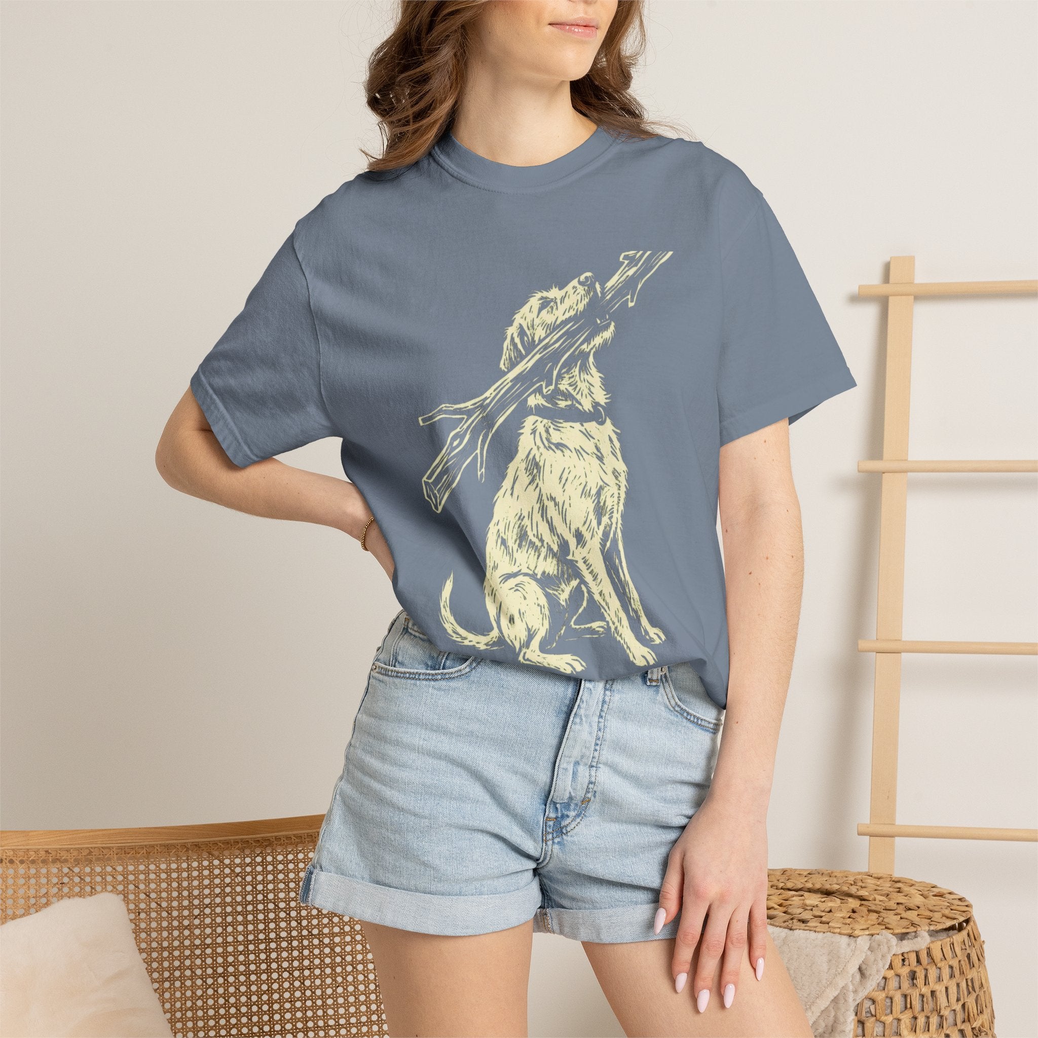 Giant Stick Single Ink Dog T-Shirt