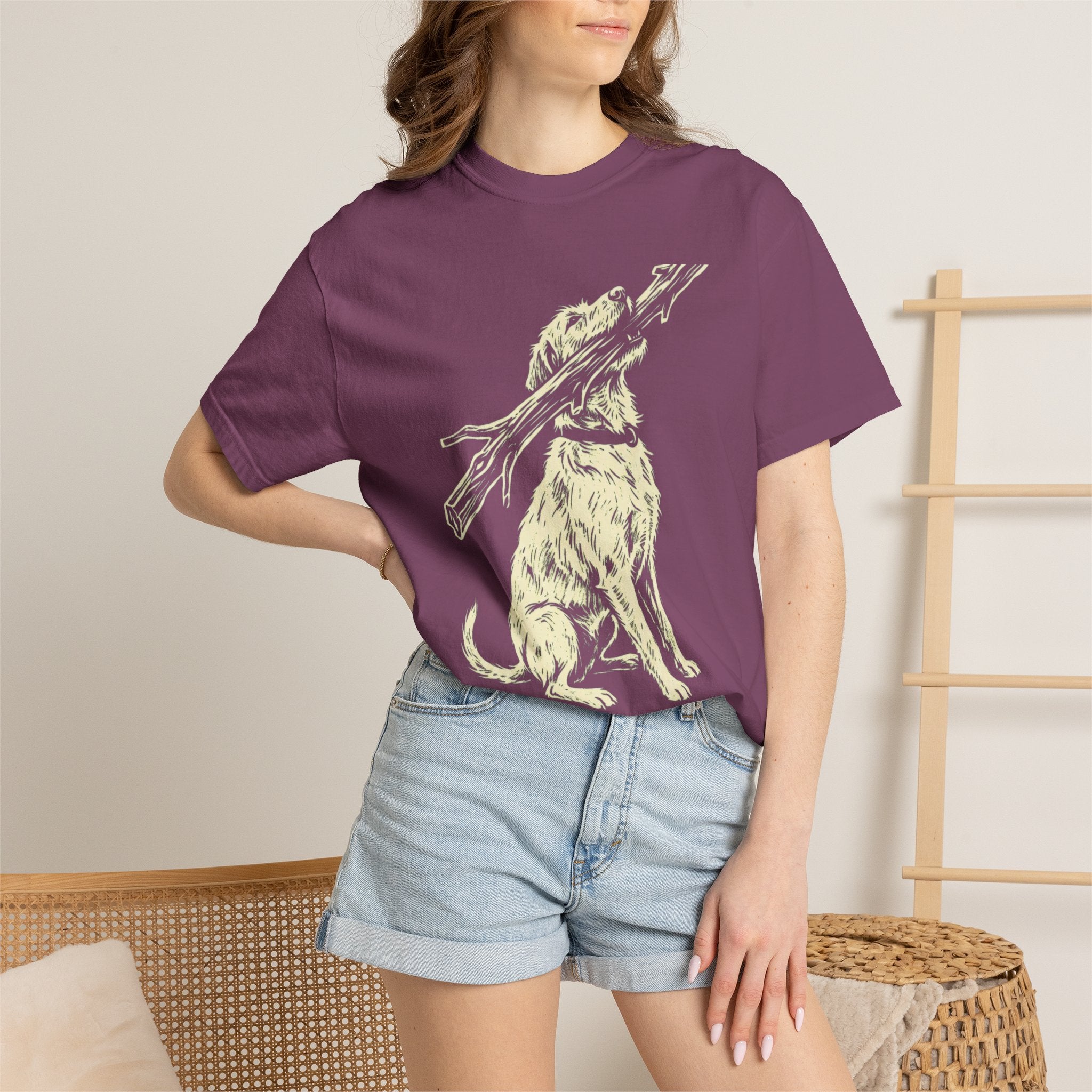 Giant Stick Single Ink Dog T-Shirt