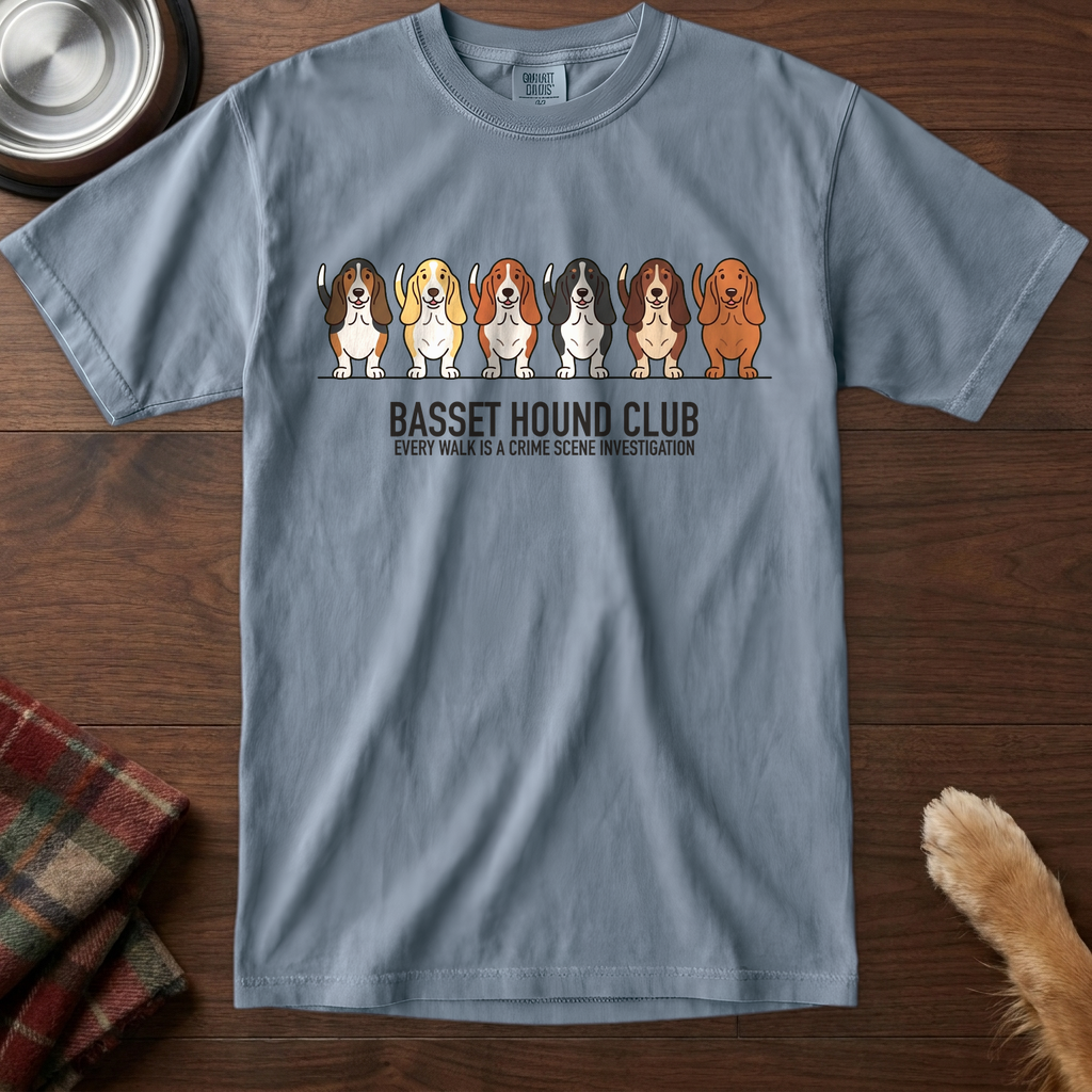 lineupv1:basset-hound-club-lineup-t-shirt:Blue Jean