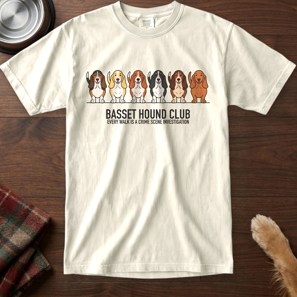 lineupv1:basset-hound-club-lineup-t-shirt:Ivory