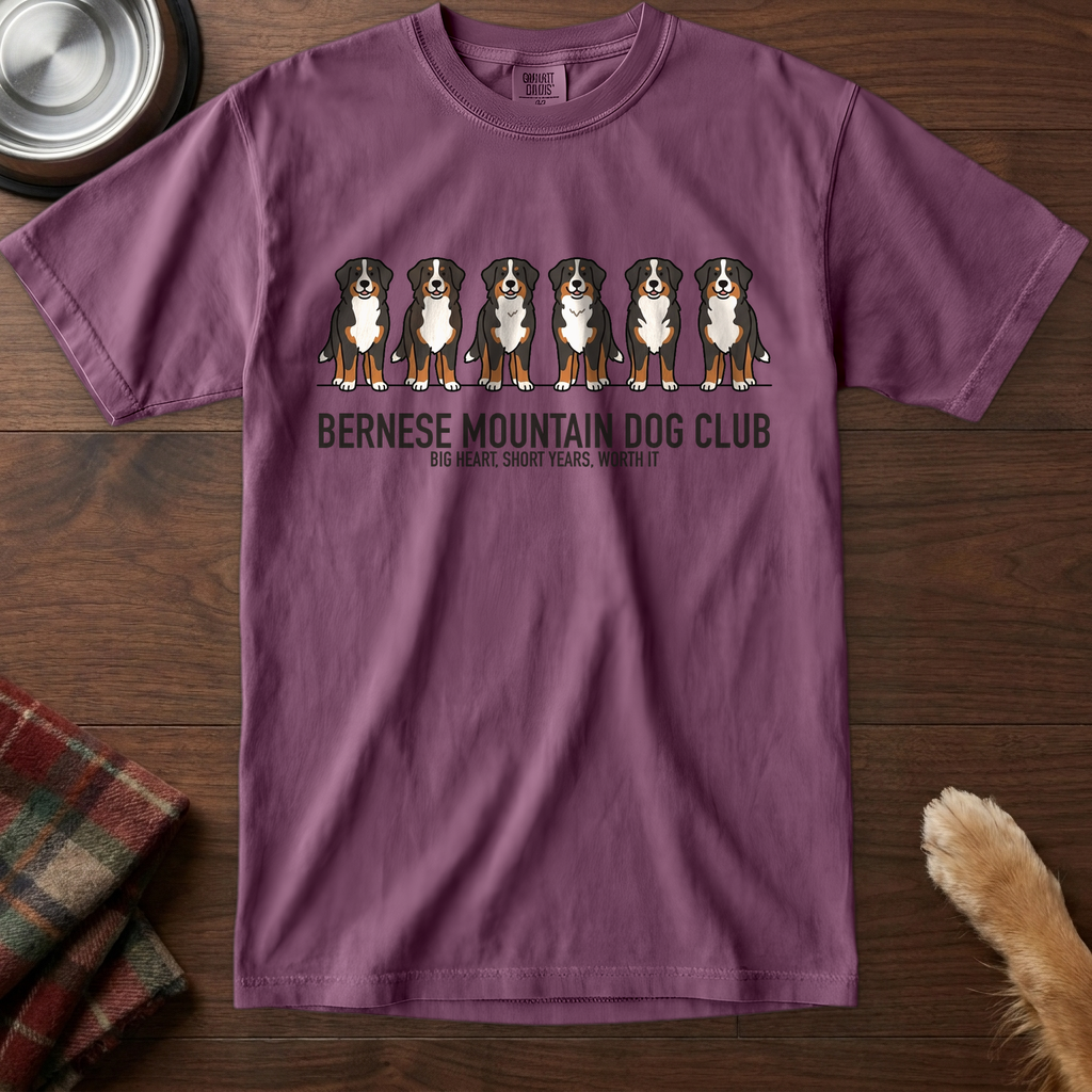 lineupv1:bernese-mountain-dog-club-lineup-t-shirt:Berry