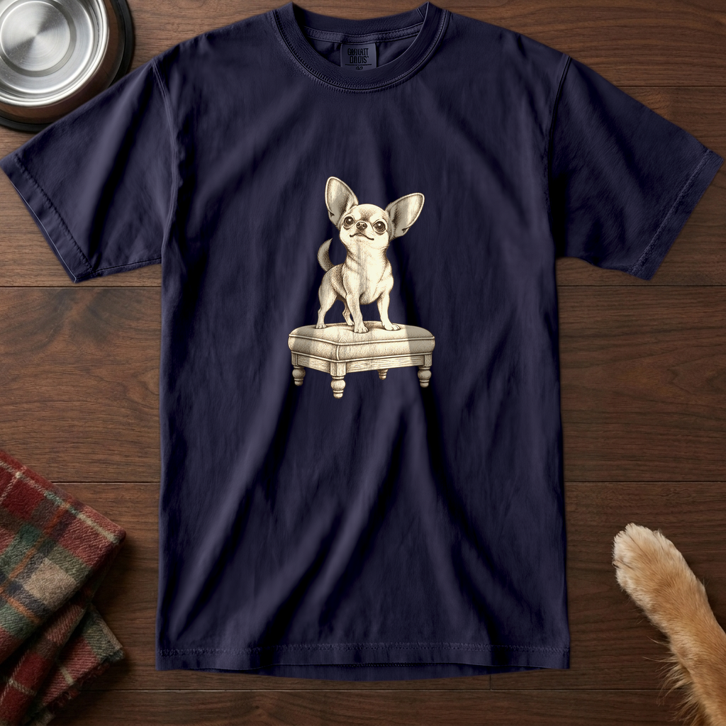 pick12v5:chihuahua-guards-the-couch-t-shirt:True Navy