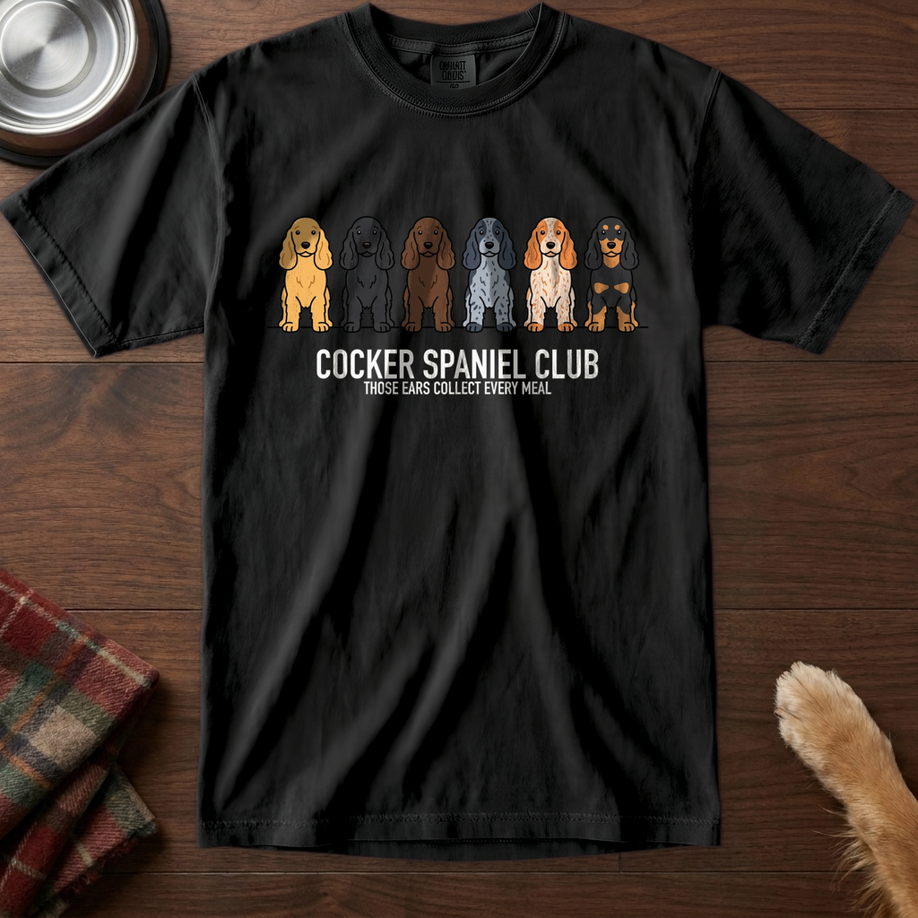 lineupv1:cocker-spaniel-club-lineup-t-shirt:Black