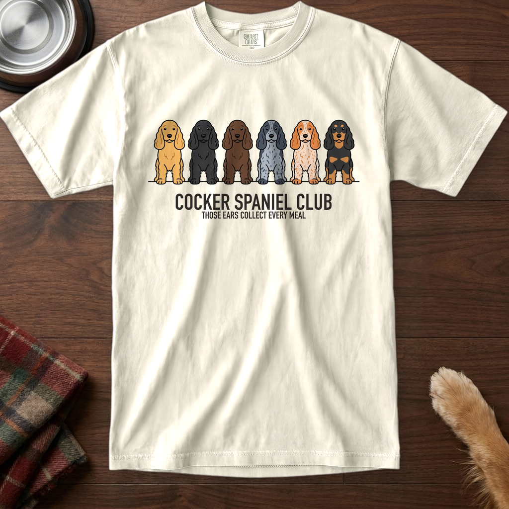 lineupv1:cocker-spaniel-club-lineup-t-shirt:Ivory