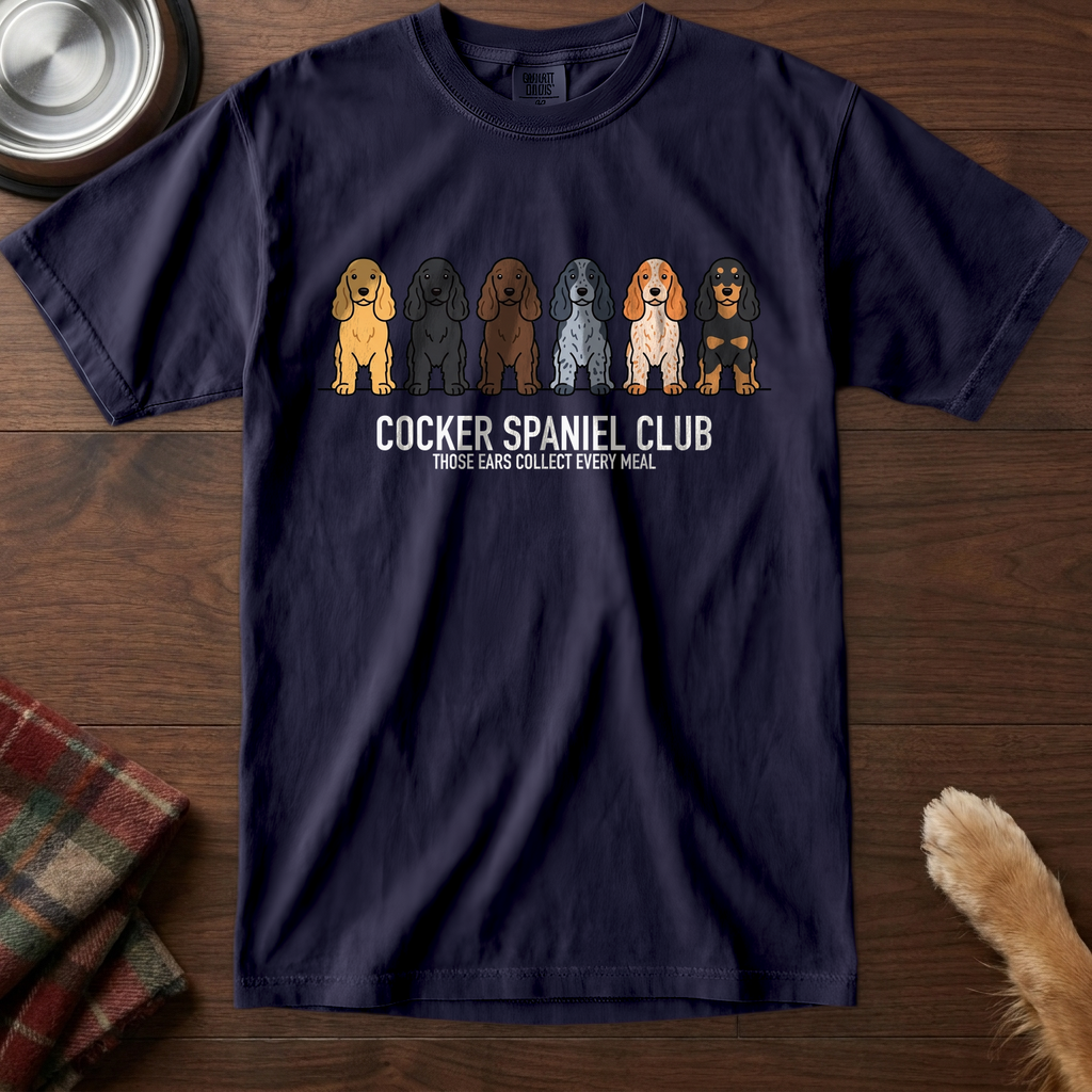 lineupv1:cocker-spaniel-club-lineup-t-shirt:True Navy