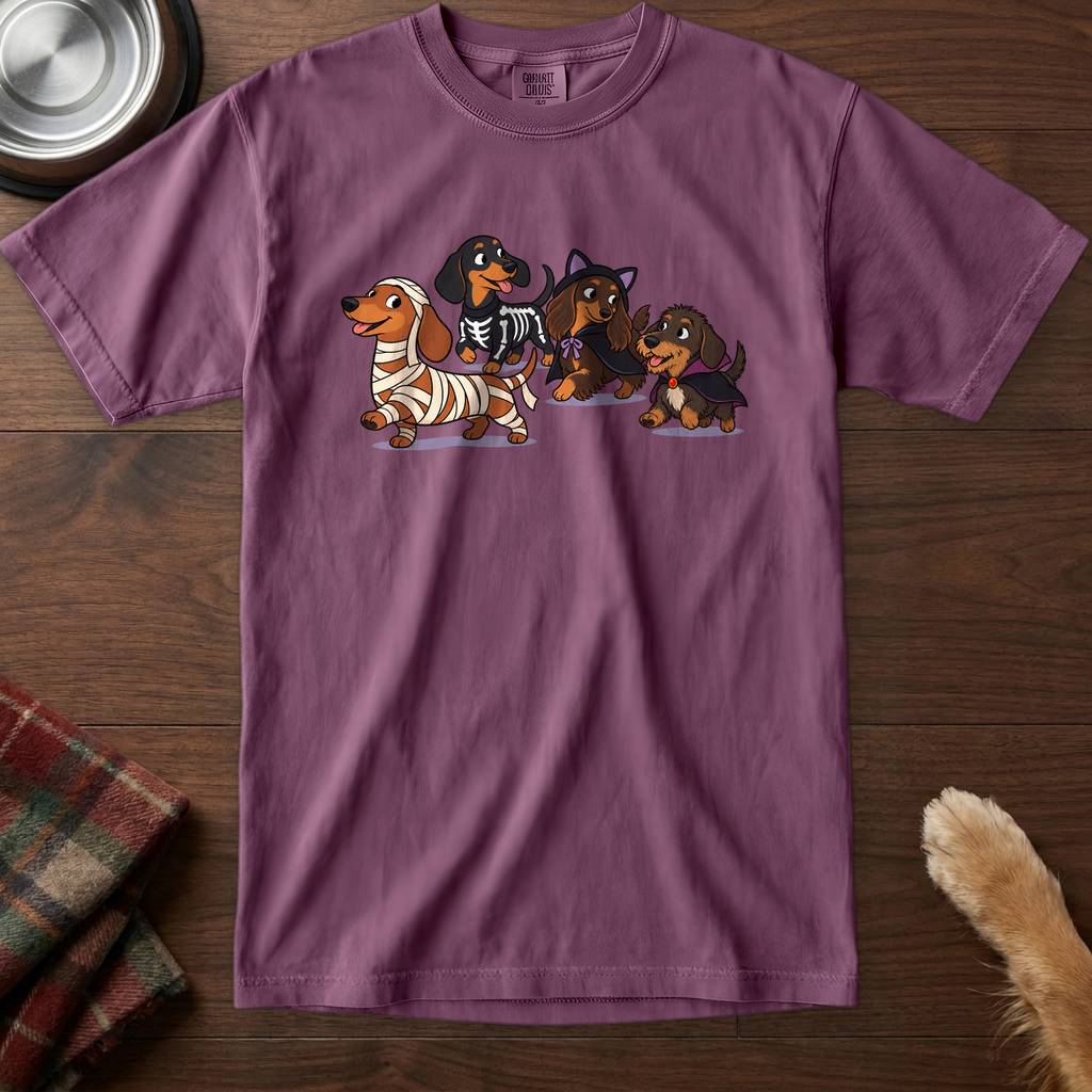 pick12v2:dachshund-costume-parade-t-shirt:Berry
