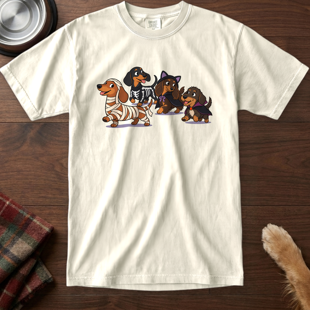 pick12v2:dachshund-costume-parade-t-shirt:Ivory