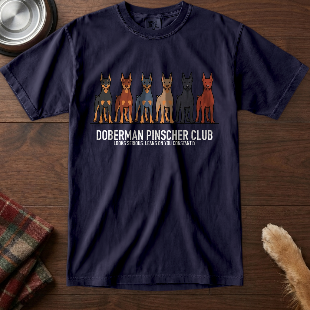 lineupv1:doberman-pinscher-club-lineup-t-shirt:True Navy