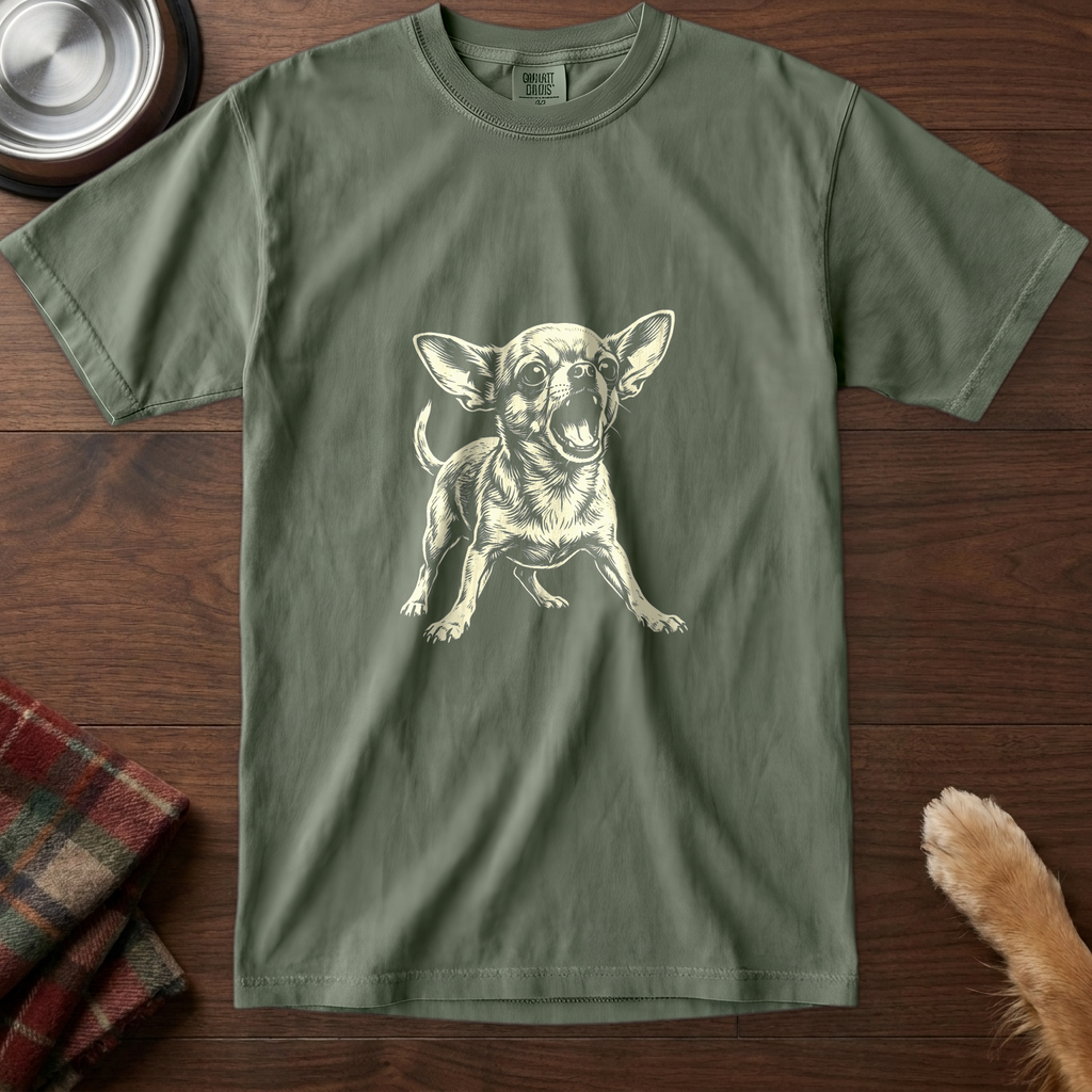 pick12v2:mid-yap-chihuahua-t-shirt:Moss