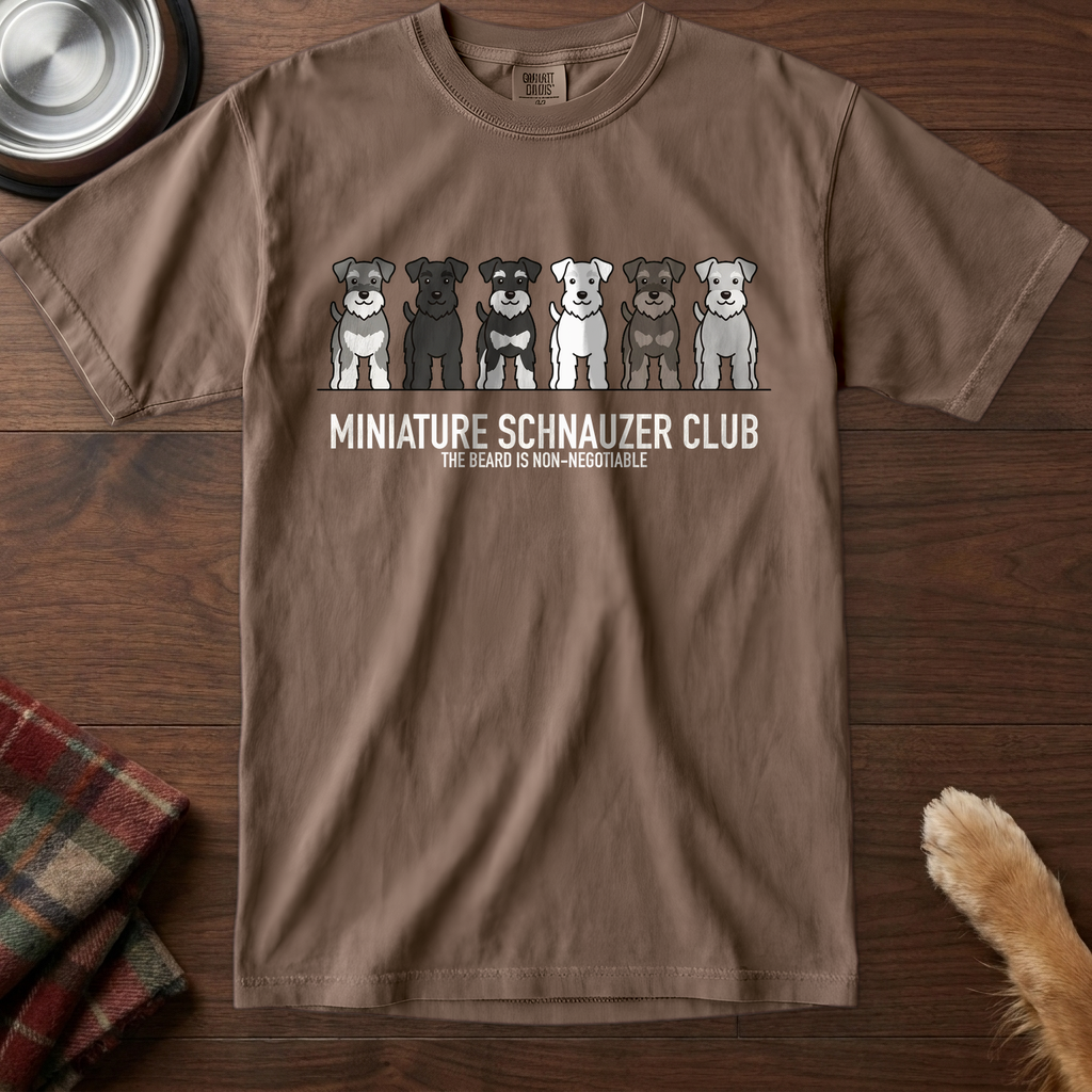 lineupv1:miniature-schnauzer-club-lineup-t-shirt:Espresso