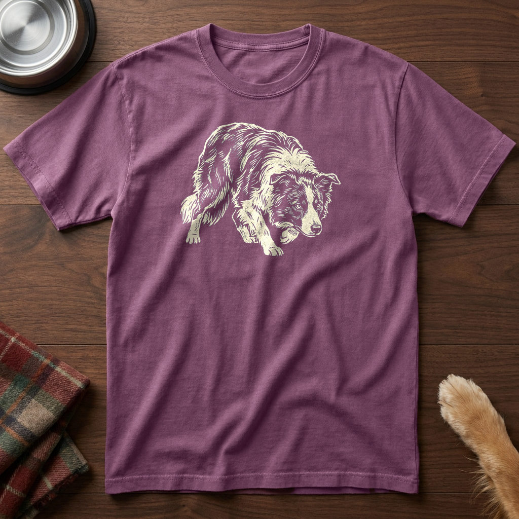 pick12v2:border-collie-herding-stare-single-ink:Berry