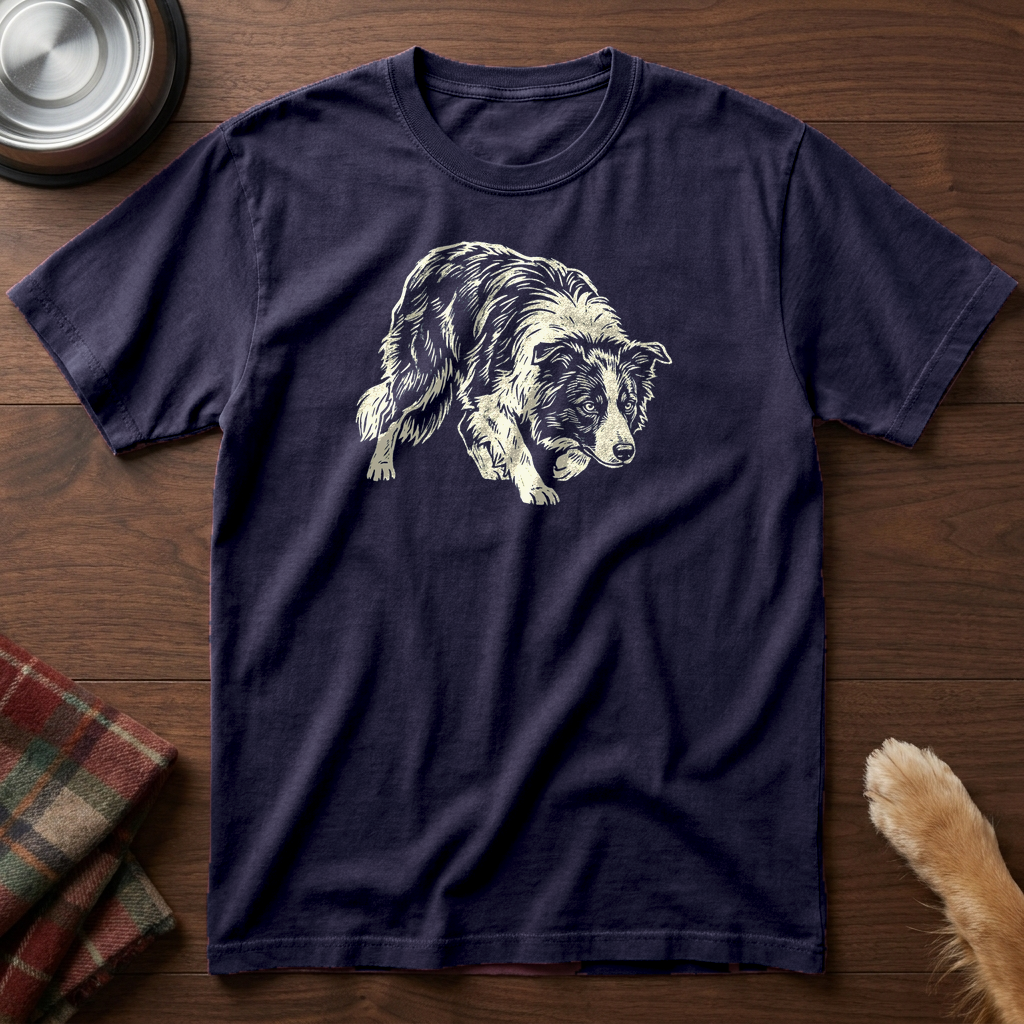 pick12v2:border-collie-herding-stare-single-ink:True Navy