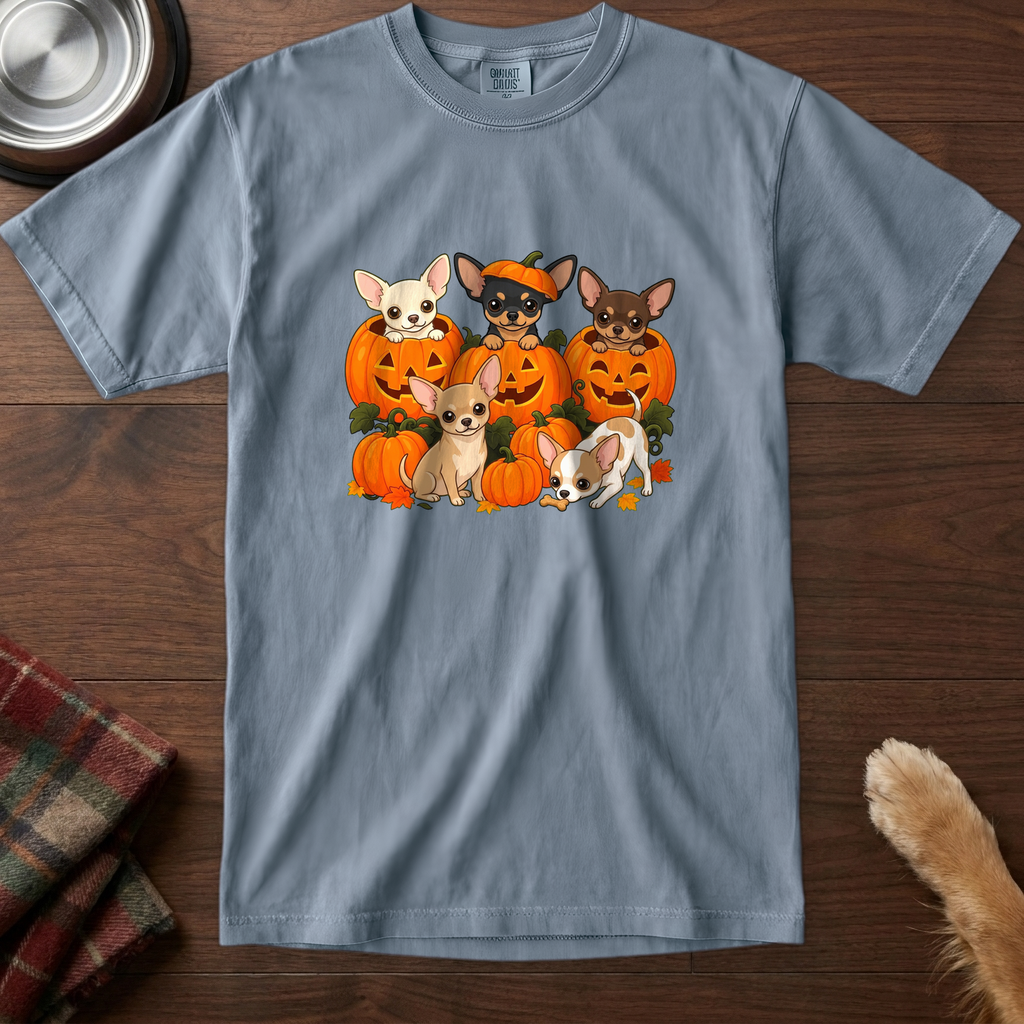 pick12v3:chihuahua-pumpkin-patch-t-shirt:Blue Jean