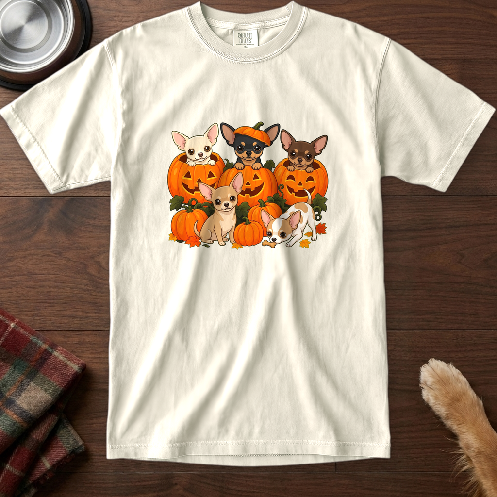 pick12v3:chihuahua-pumpkin-patch-t-shirt:Ivory