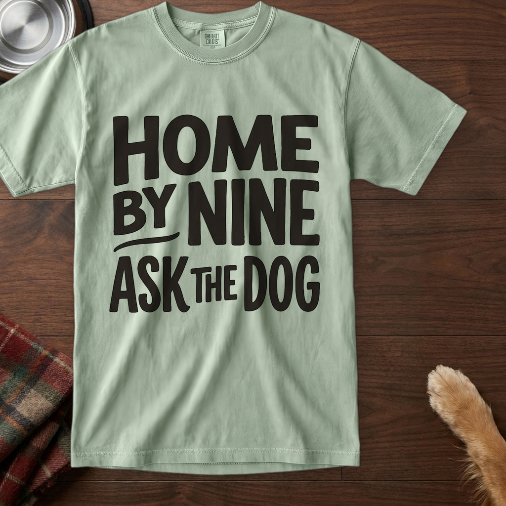 pick12:home-by-nine-ask-the-dog-dog-t-shirt:Bay