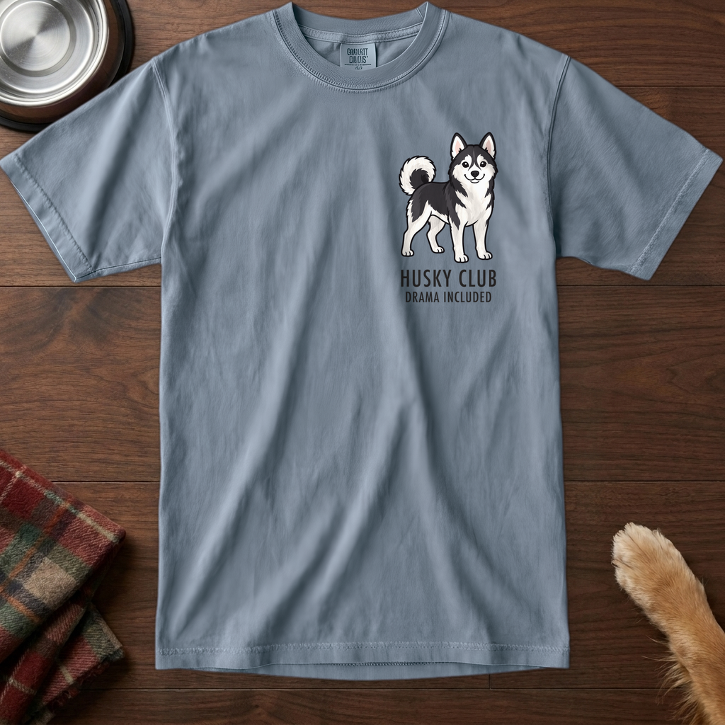 pick12v3:husky-club-badge-t-shirt:Blue Jean