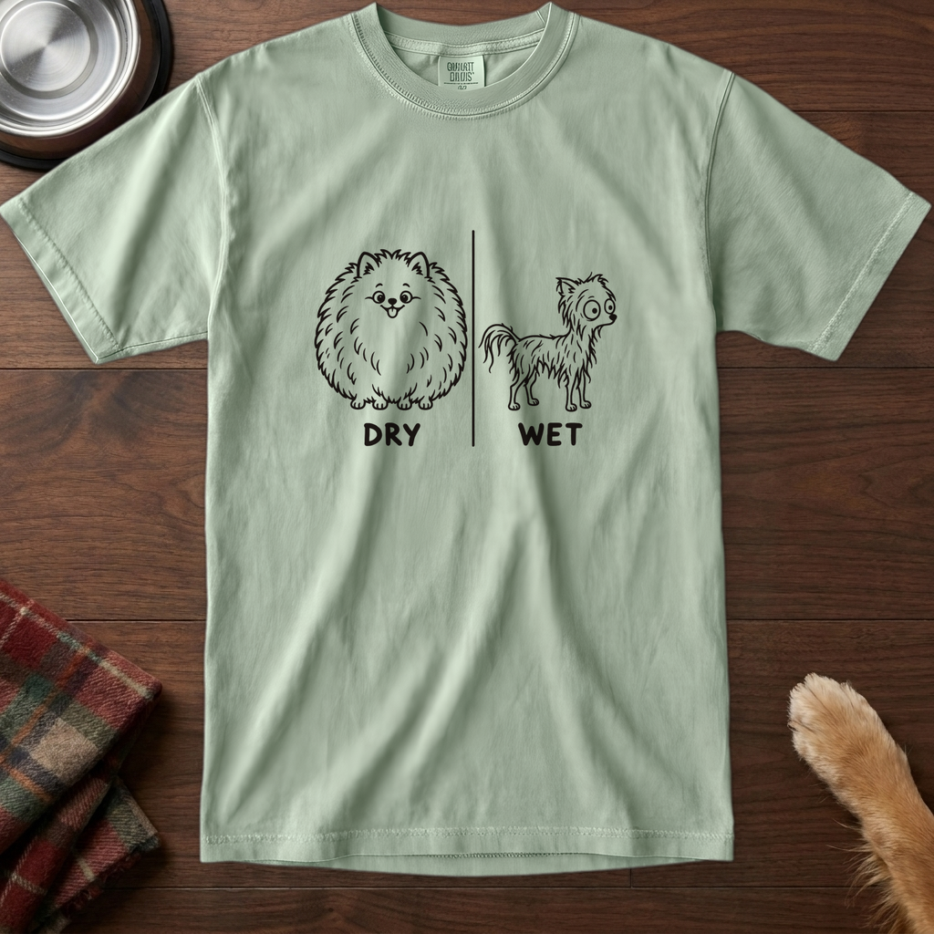 pick12v3:pomeranian-dry-wet-t-shirt:Bay