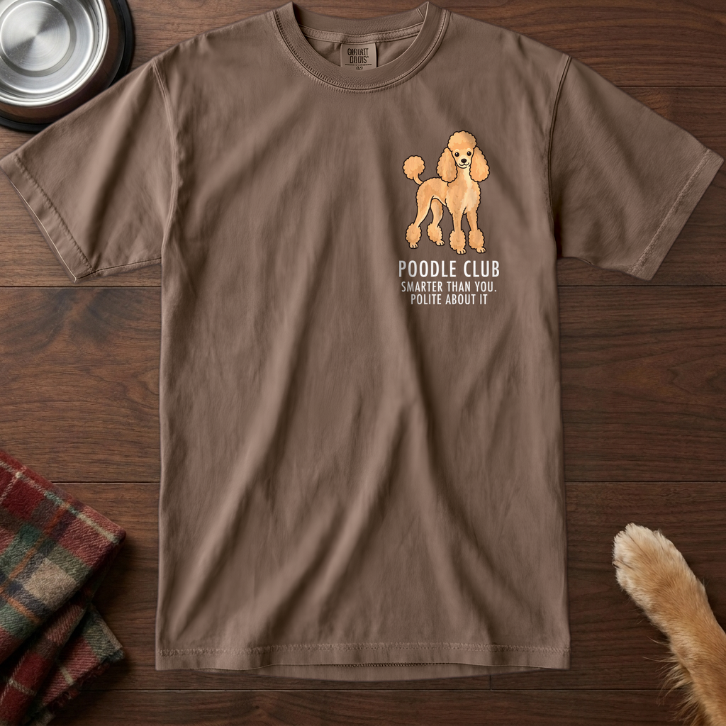 pick12v3:poodle-club-badge-t-shirt:Espresso