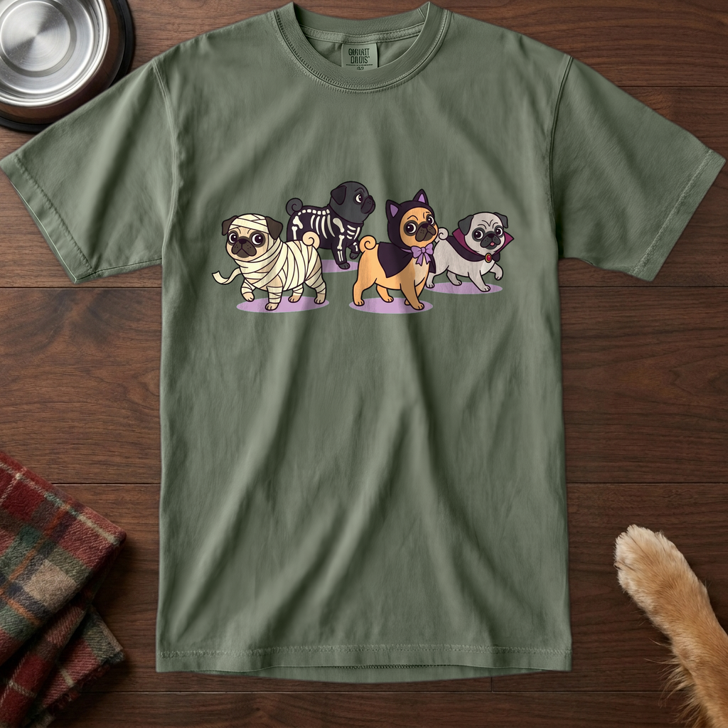 pick12v3:pug-costume-parade-t-shirt:Moss