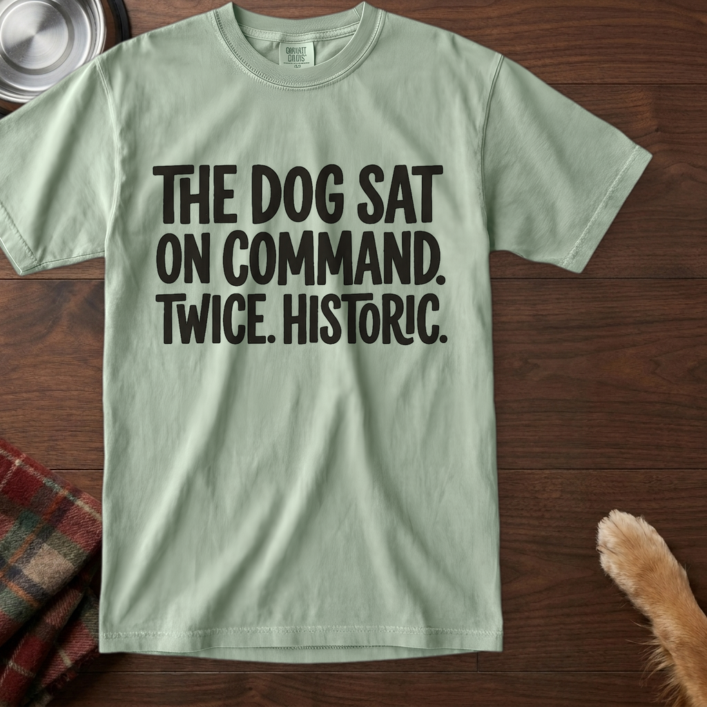 pick12:sat-on-command-historic-dog-t-shirt:Bay