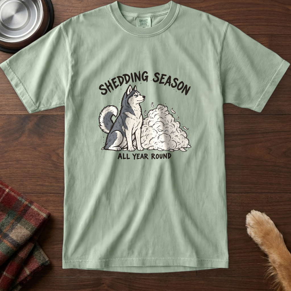 pick12v3:shedding-season-husky-t-shirt:Bay