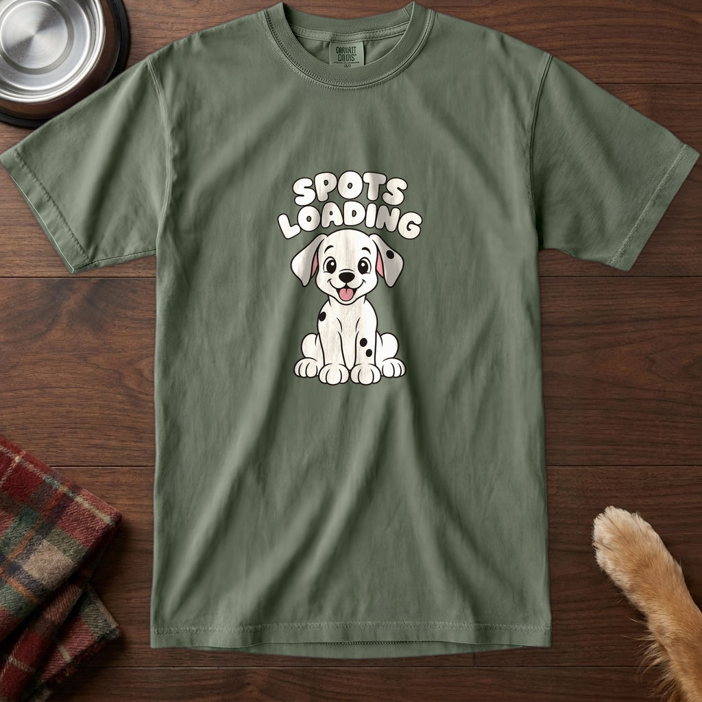 pick12v3:spots-loading-dalmatian-t-shirt:Moss