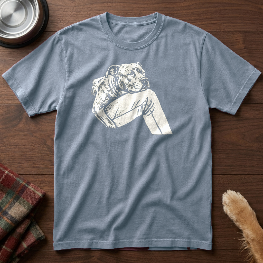 pick12v2:staffy-head-on-knee-r1:Blue Jean