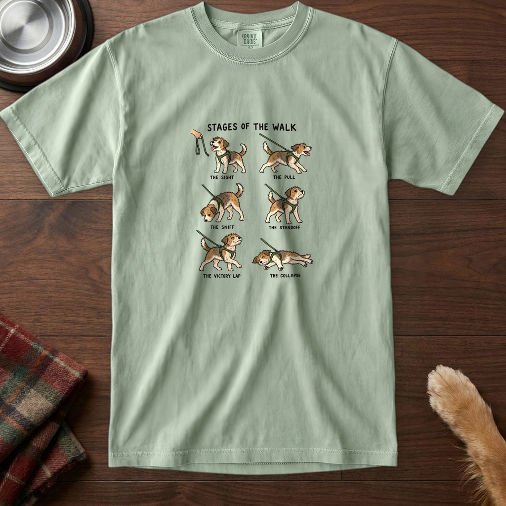 pick12v3:stages-of-the-walk-dark-ink-t-shirt:Bay