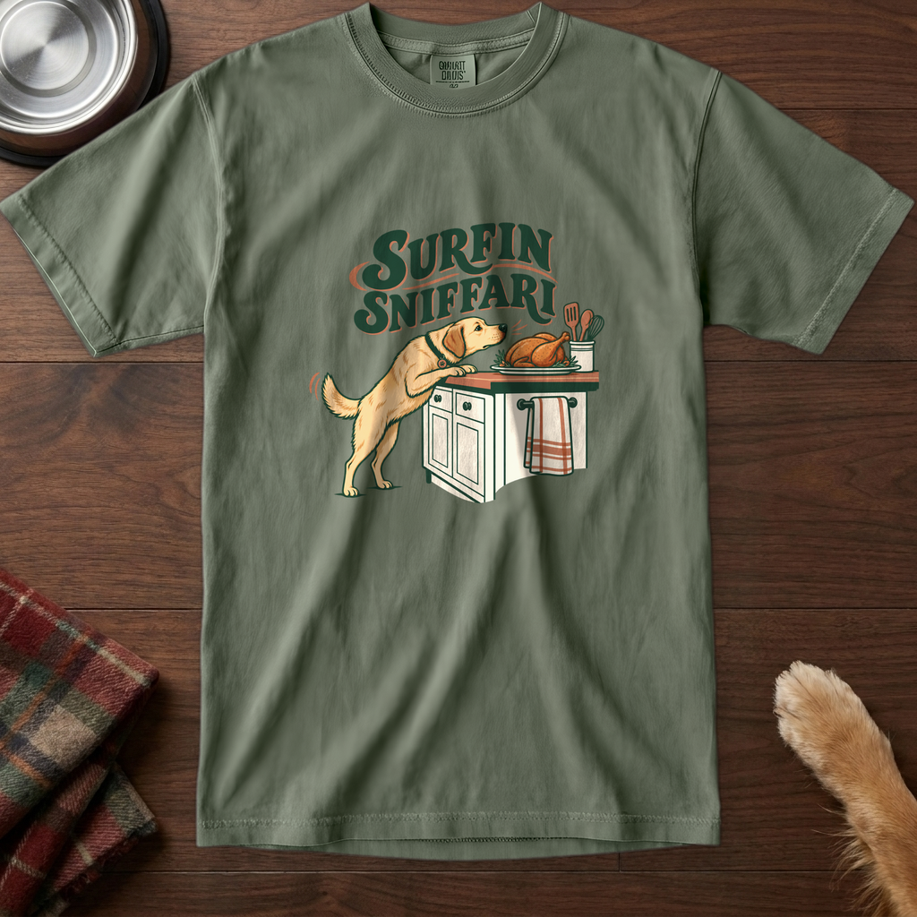 pick12v3:surfin-sniffari-t-shirt:Moss