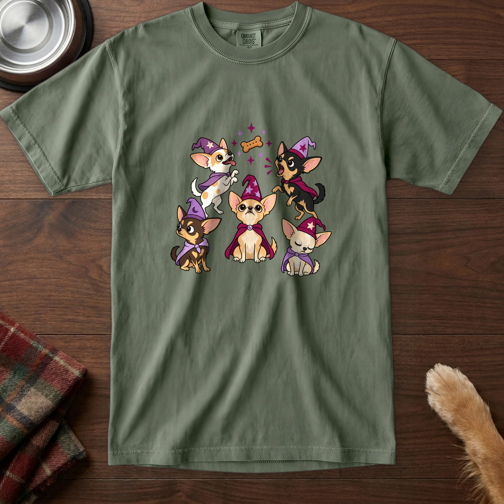 pick12v3:tiny-coven-chihuahua-t-shirt:Moss