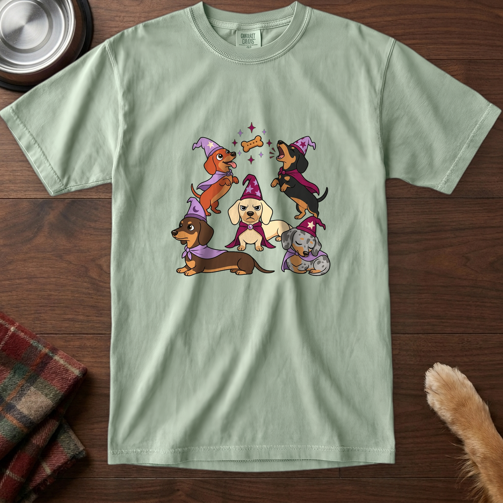 pick12v3:tiny-coven-dachshund-t-shirt:Bay