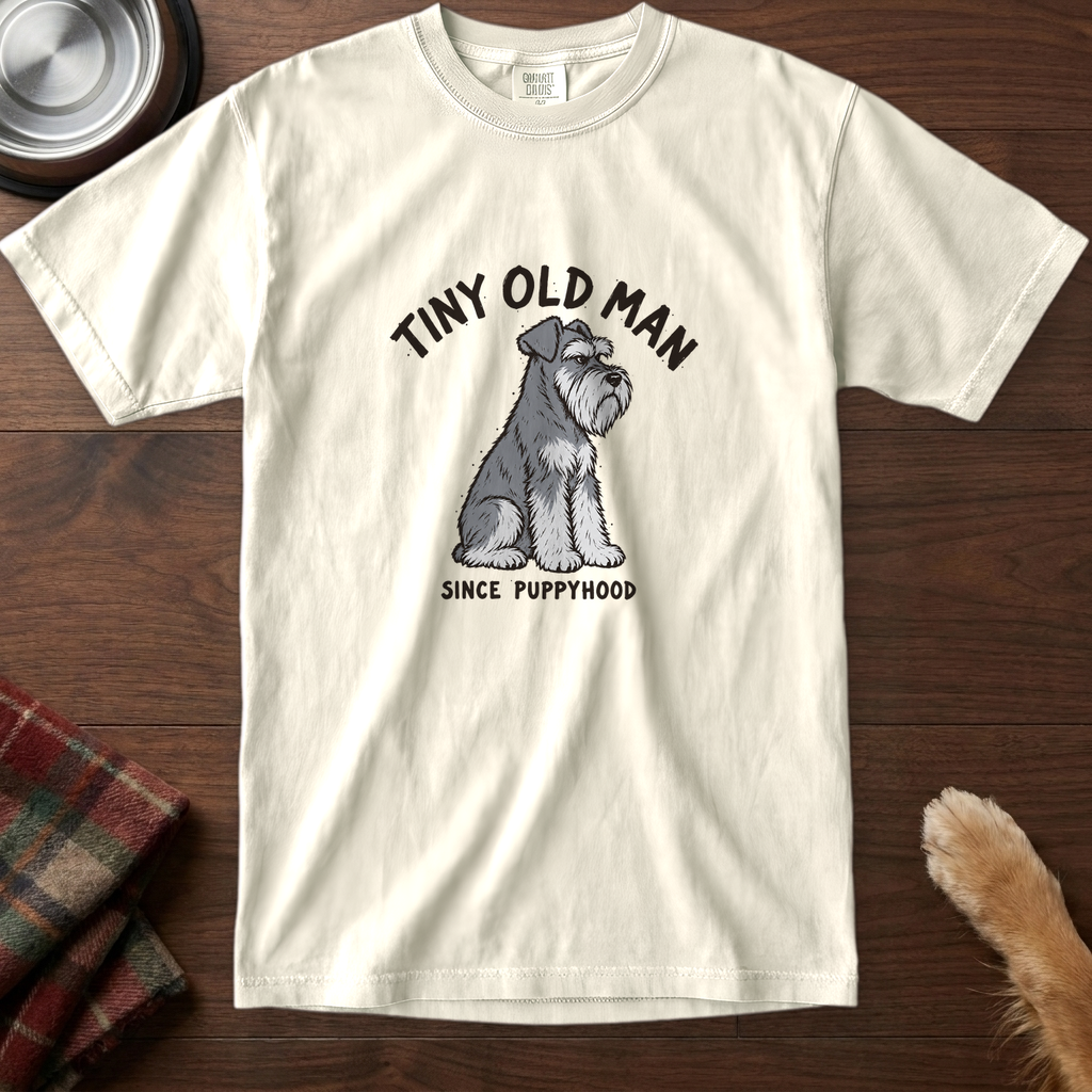 pick12v3:tiny-old-man-schnauzer-t-shirt:Ivory