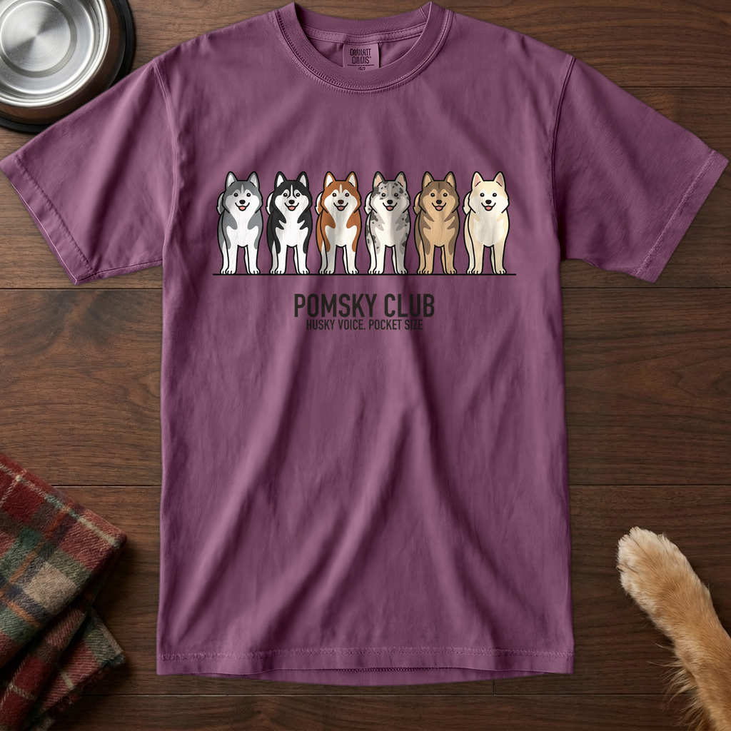 lineupv1:pomsky-club-lineup-t-shirt:Berry