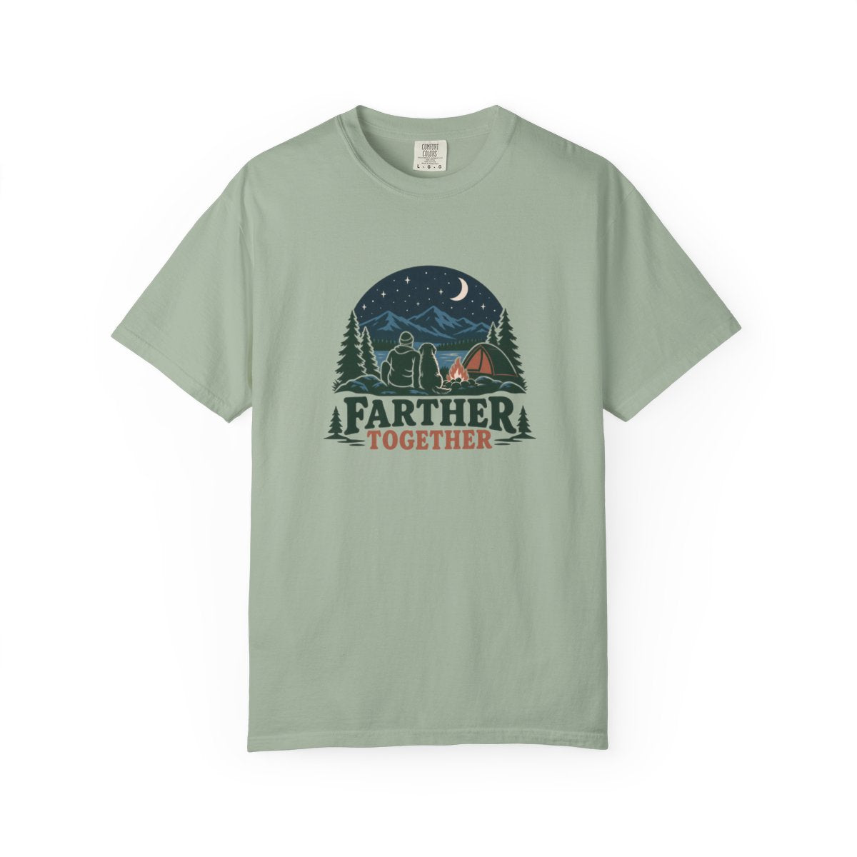 Farther Together T-Shirt — Bay — Printify front mockup