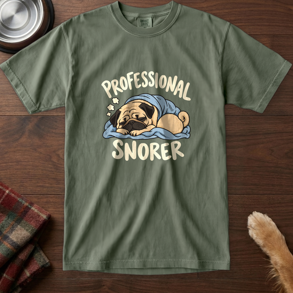 pick12v5:professional-snorer-t-shirt:Moss
