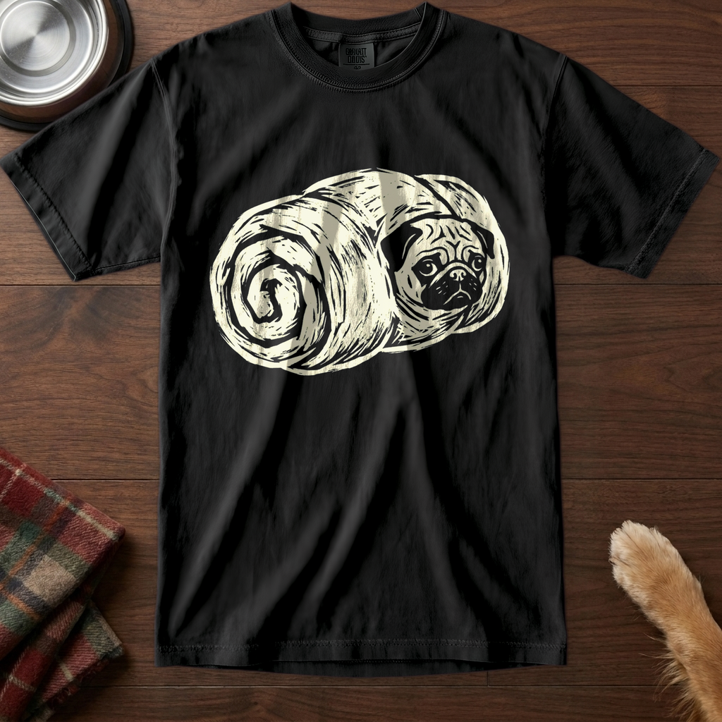 pick12v5:pug-in-a-blanket-single-ink:Black