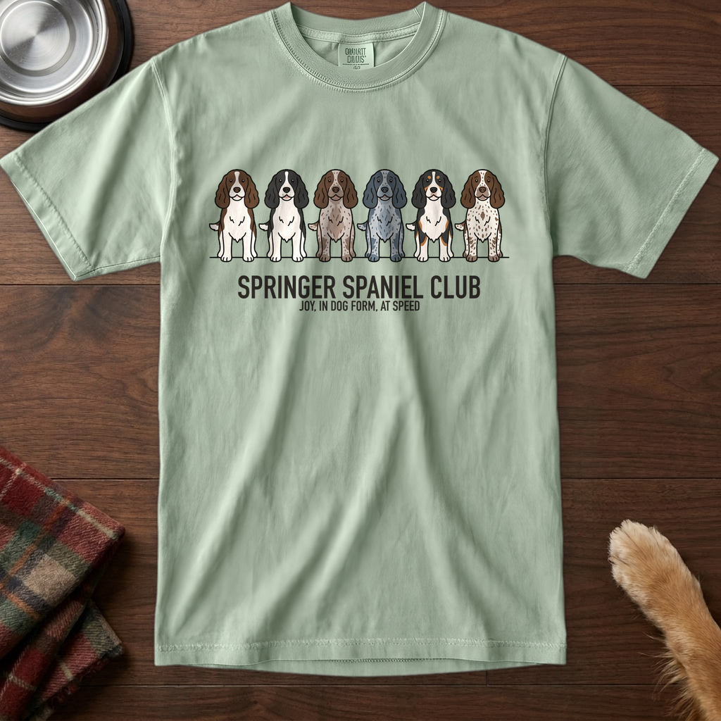 lineupv1:springer-spaniel-club-lineup-t-shirt:Bay