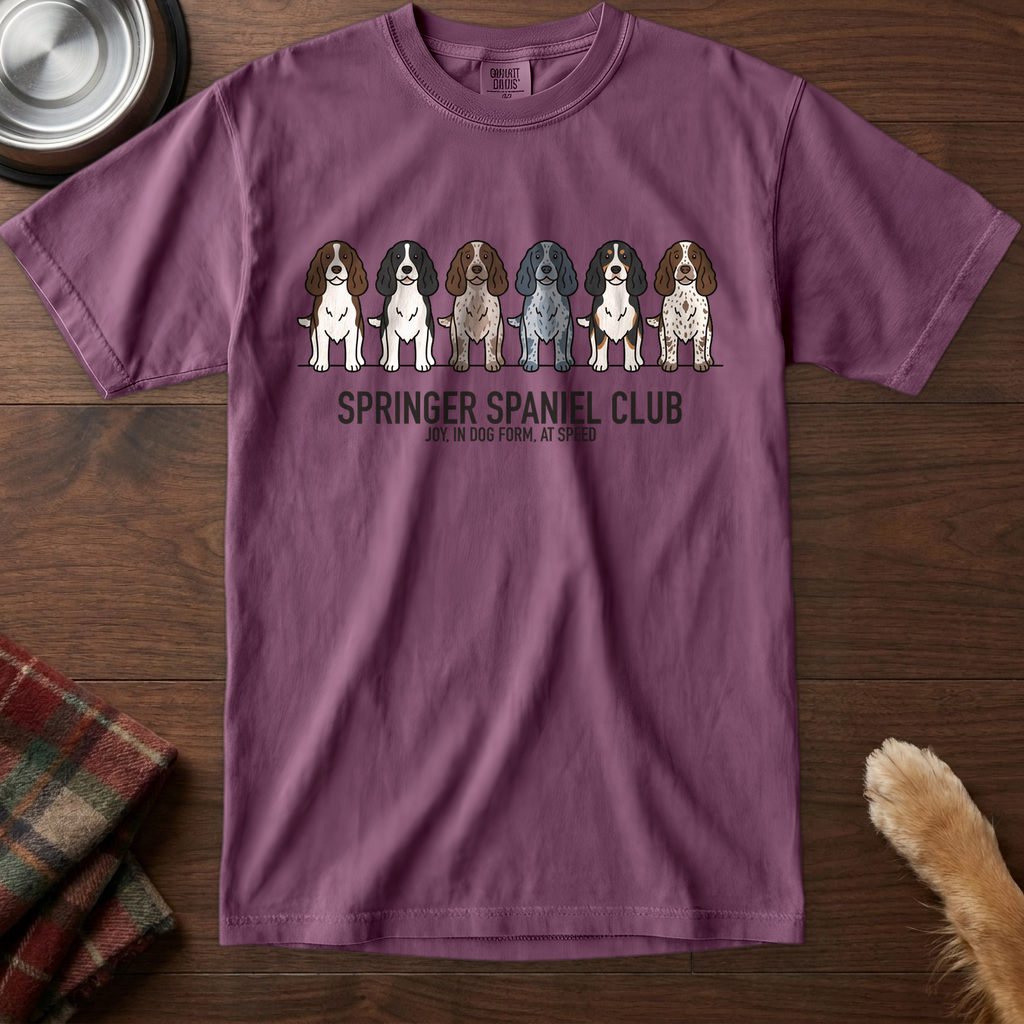 lineupv1:springer-spaniel-club-lineup-t-shirt:Berry